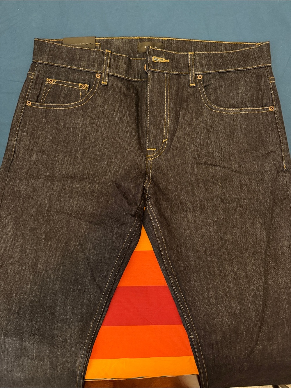 DSTLD 33x30 Men's Dark Indigo Straight Fit Jeans - Classic Style